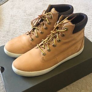 Timberland Eden Square Wheat Nubuck Sneaker High Top Shoes size 9.5